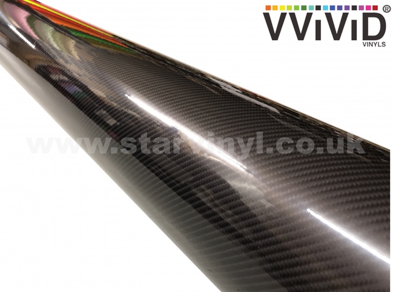 VViViD+ Black Tek R Gloss Carbon Vinyl Wrap